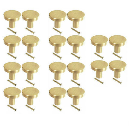 4-20x Kitchen Knobs Cabinet Pulls Handles Cupboard Drawer Door Furniture Brass - Aimall