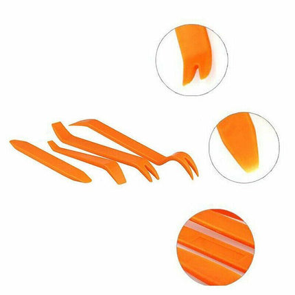 4X Plastic Car Radio Door Clip Panel Trim Dash Audio Removal Installer Pry Tool - Aimall