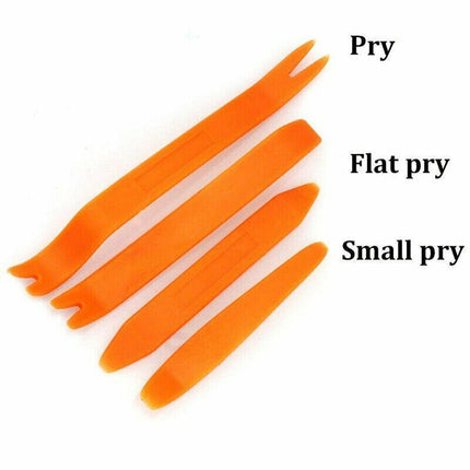 4X Plastic Car Radio Door Clip Panel Trim Dash Audio Removal Installer Pry Tool - Aimall