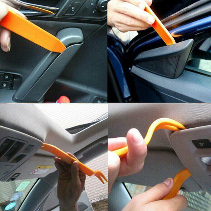 4X Plastic Car Radio Door Clip Panel Trim Dash Audio Removal Installer Pry Tool - Aimall