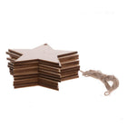 10x Christmas Wooden Shapes Craft Tags Wooden Embellishments for DIY Wood Arts - Aimall