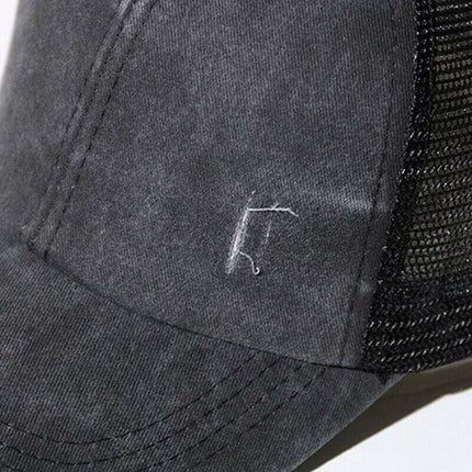 Unisex Women Ponytail Baseball Cap Messy Bun Baseball Snapback Hat Sun Sport Cap - Aimall