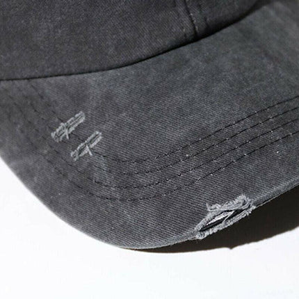 Unisex Women Ponytail Baseball Cap Messy Bun Baseball Snapback Hat Sun Sport Cap - Aimall