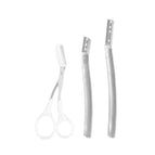 Clear eyebrow razor*2+Scissor comb