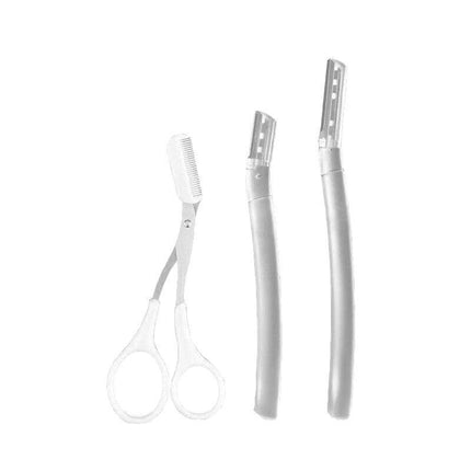 3 PCS Women's Eyebrow Razor Dermaplaning Kit Facial Hair Shaving Razor Tool Kit - Aimall