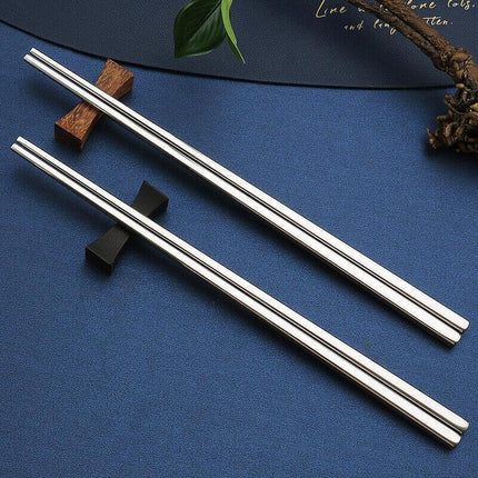 10 PAIRS Stainless Steel Chopsticks Set Authentic Korean Metal Table Cutlery AU - Aimall