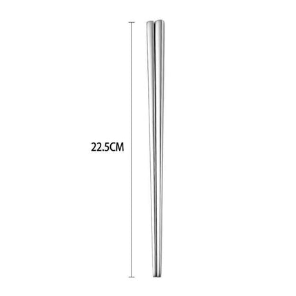 10 PAIRS Stainless Steel Chopsticks Set Authentic Korean Metal Table Cutlery AU - Aimall