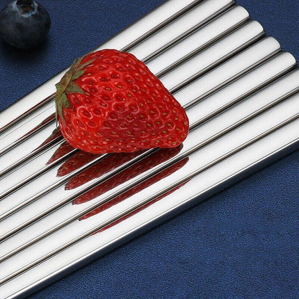 10 PAIRS Stainless Steel Chopsticks Set Authentic Korean Metal Table Cutlery AU - Aimall