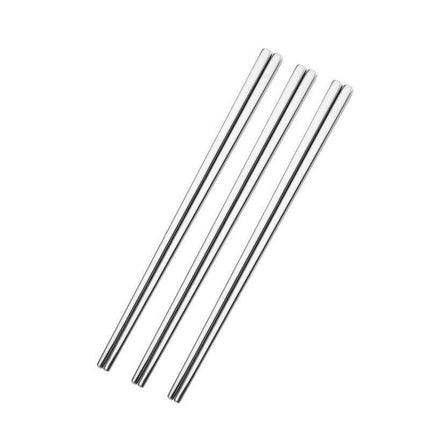 10 PAIRS Stainless Steel Chopsticks Set Authentic Korean Metal Table Cutlery AU - Aimall