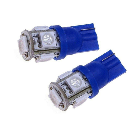15 Pcs T10 LED W2W 5SMD Car Wedge Tail Parking Plate Light Bulb 12V BLUE AU - Aimall