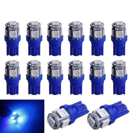 15 Pcs T10 LED W2W 5SMD Car Wedge Tail Parking Plate Light Bulb 12V BLUE AU - Aimall