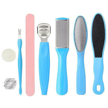 8pcs Manicure Foot Rasp File Hard Dead Skin Remover Pedicure Peeling Tools Kit - Aimall