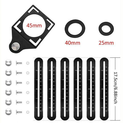 Universal Angularizer Ruler Multi Angle Measuring Template Tool Hole Locator AU - Aimall