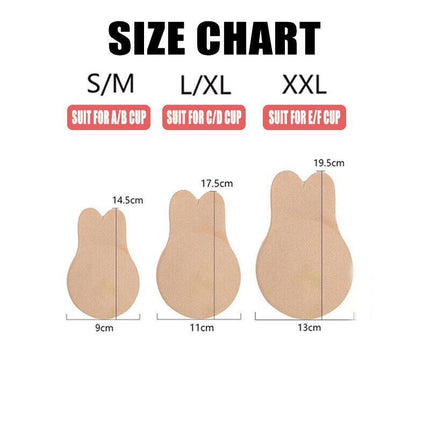 Invisible Silicone Bra Rabbit Strapless Self-Adhesive Lift Up Nipple Cover AU - Aimall