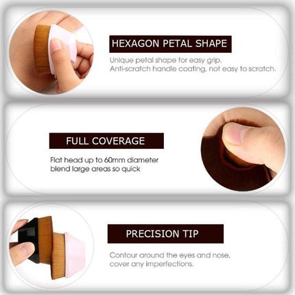 High-Density Seamless Foundation Brush Makeup Brushes BB CC Cream Loose Powder - Aimall