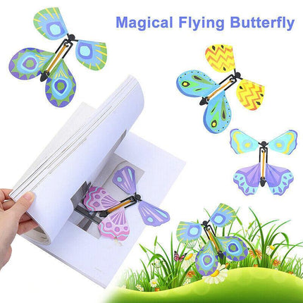 Up to 100x Magic Flying Butterfly Toy Anniversary Greeting Card Birthday Wedding - Aimall