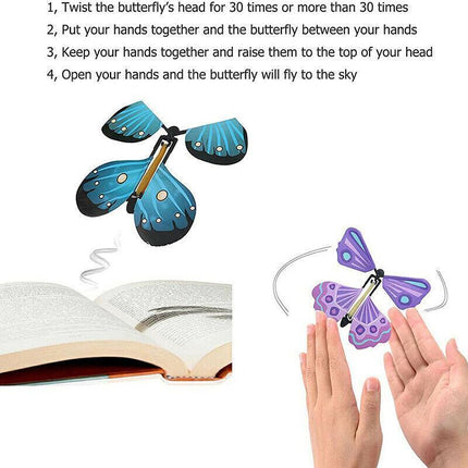 Up to 100x Magic Flying Butterfly Toy Anniversary Greeting Card Birthday Wedding - Aimall