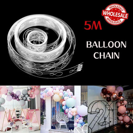 5M Balloon Decorate Strip Arch Garland Connect Chain DIY Tape Party Bar Decor AU - Aimall