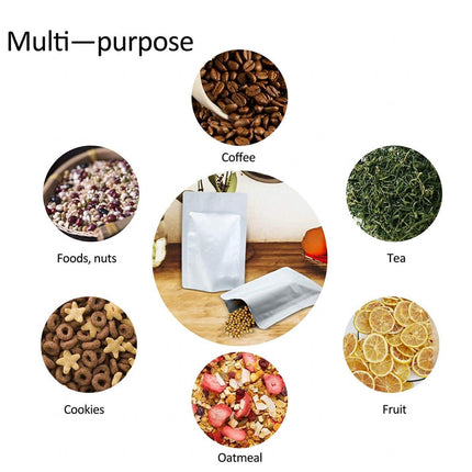 100/200x Mylar Food Vacuum Bags Pouch Foil Aluminum Storage Bags Heat Seal 5Size - Aimall