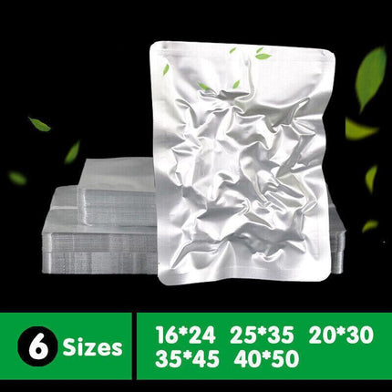 100/200x Mylar Food Vacuum Bags Pouch Foil Aluminum Storage Bags Heat Seal 5Size - Aimall