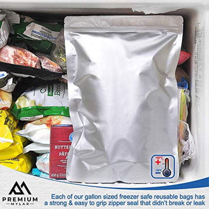 100/200x Mylar Food Vacuum Bags Pouch Foil Aluminum Storage Bags Heat Seal 5Size - Aimall