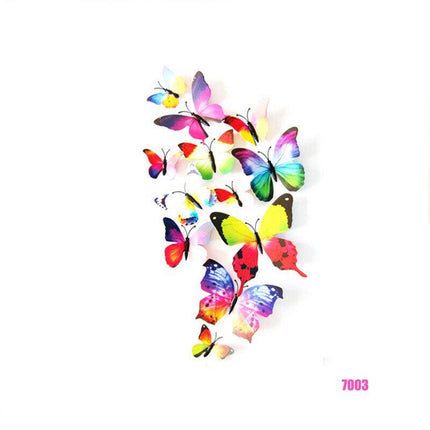 12PCS 3D Butterfly Wall Magnets Removable Sticker Decals Kids Art Nursery Decor - Aimall