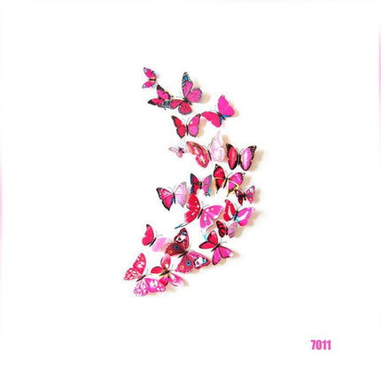 12PCS 3D Butterfly Wall Magnets Removable Sticker Decals Kids Art Nursery Decor - Aimall