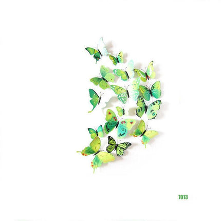 12PCS 3D Butterfly Wall Magnets Removable Sticker Decals Kids Art Nursery Decor - Aimall