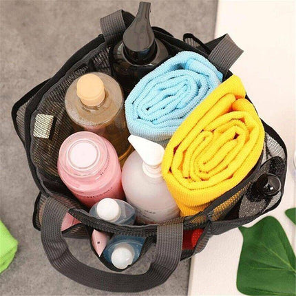 Portable Mesh Shower Bag Caddy 8 Pocket Bathroom Tote Toiletry Bath Organizer AU - Aimall