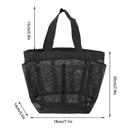 Portable Mesh Shower Bag Caddy 8 Pocket Bathroom Tote Toiletry Bath Organizer AU - Aimall