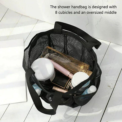 Portable Mesh Shower Bag Caddy 8 Pocket Bathroom Tote Toiletry Bath Organizer AU - Aimall