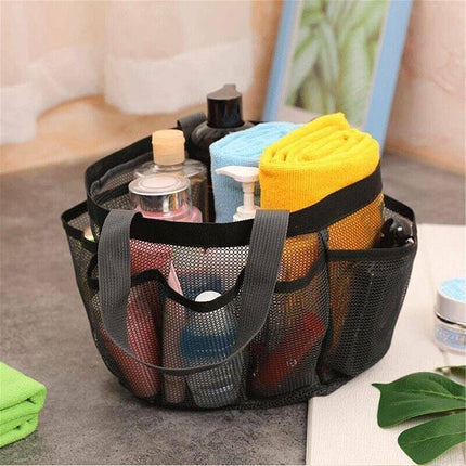 Portable Mesh Shower Bag Caddy 8 Pocket Bathroom Tote Toiletry Bath Organizer AU - Aimall