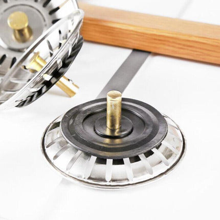 1/2/4x Stainless Steel Kitchen Sink Strainer Waste Plug Filter Drain Stopper AU - Aimall