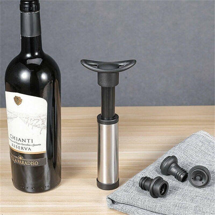 Wine Saver Vacuum Pump Sealer Preserver Set with 4 Valves Air Bottle Stoppers AU - Aimall