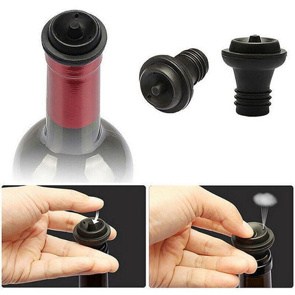 Wine Saver Vacuum Pump Sealer Preserver Set with 4 Valves Air Bottle Stoppers AU - Aimall