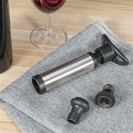 Wine Saver Vacuum Pump Sealer Preserver Set with 4 Valves Air Bottle Stoppers AU - Aimall