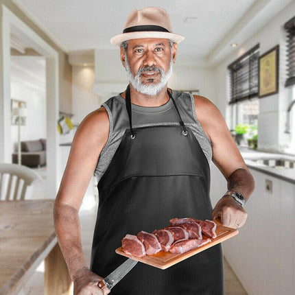 Waterproof Apron PVC Apron Chef Butcher Work Heavy duty Royal Black Best Quality - Aimall