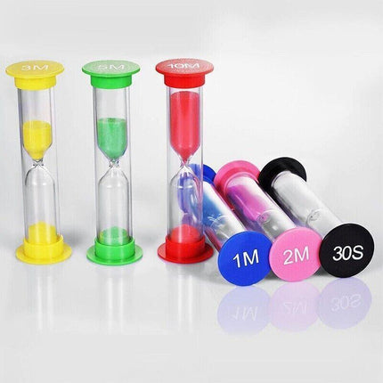 6x Sand Hourglass Timer AU SET-30Second Sandtimer Transparent 30s/1/2/3/5/10Min - Aimall