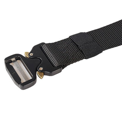 Mens Canvas Outdoor Tactical Belt Heavy Duty Army Waist Web Strap Waistband Hot - Aimall