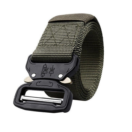 Mens Canvas Outdoor Tactical Belt Heavy Duty Army Waist Web Strap Waistband Hot - Aimall