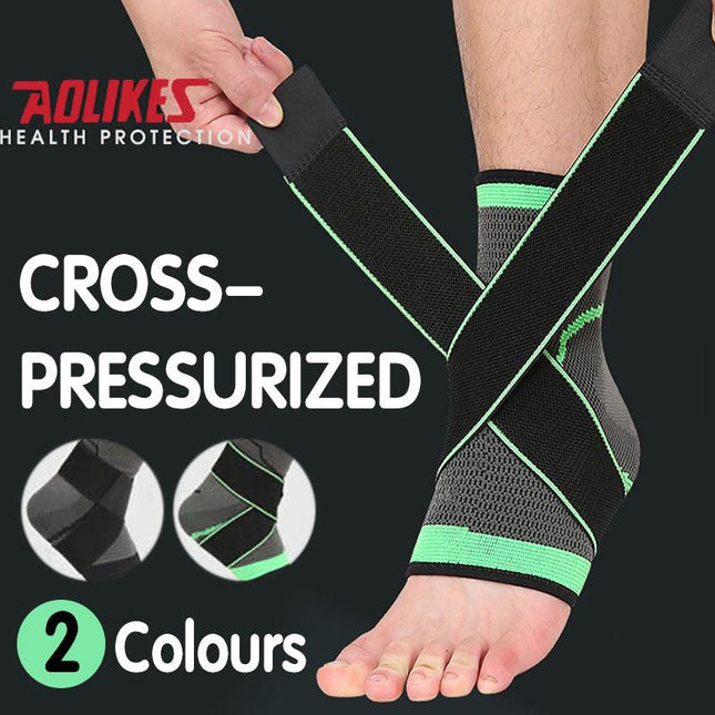 AOLIKES Ankle Support Brace Compression Adjustable Heel Foot Protector Strap AU - Aimall
