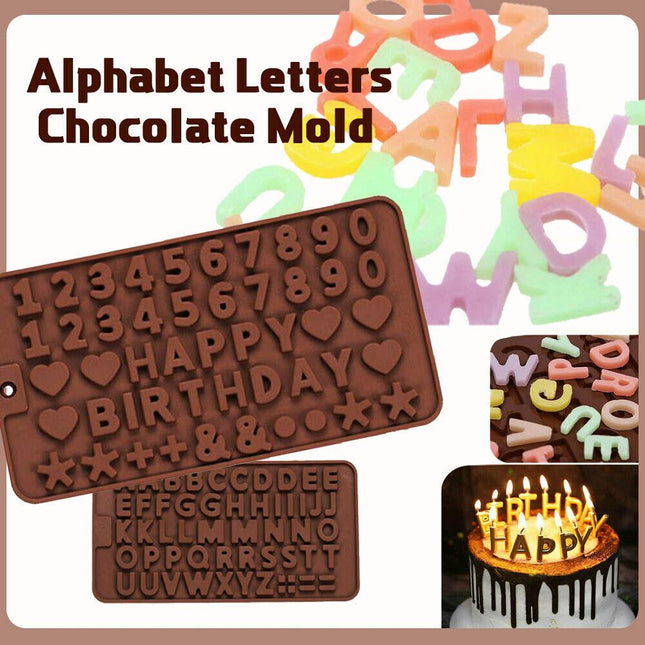 Chocolate Silicone Baking Mould Cake Ice Tray Candy Jelly Mold Letter Number AU - Aimall