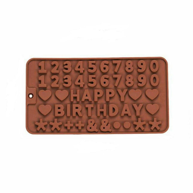 Chocolate Silicone Baking Mould Cake Ice Tray Candy Jelly Mold Letter Number AU - Aimall
