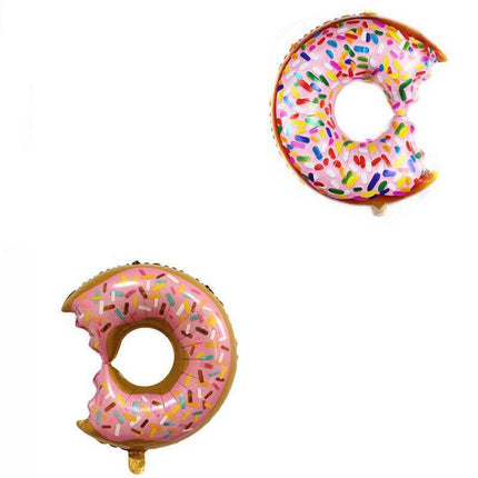 Pink Iced Donut with Bite Foil Balloon Helium Quality Party Decoration Sweet AU - Aimall
