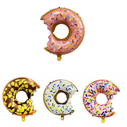 Pink Iced Donut with Bite Foil Balloon Helium Quality Party Decoration Sweet AU - Aimall