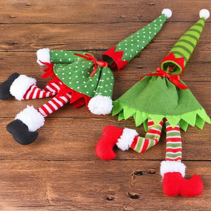 4X Christmas Bottle Covers Gift Holder Bags Red Wine Clothes Dot Decoration Bag - Aimall