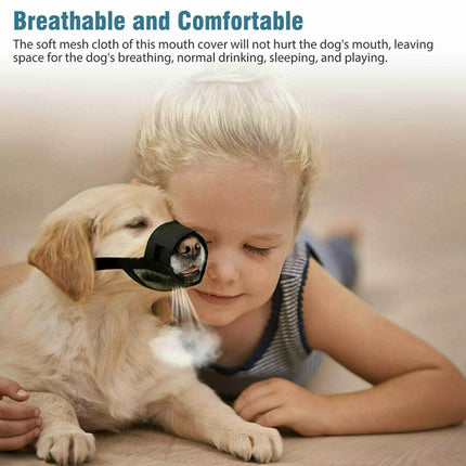 Adjustable Pet Dog Mask Bark Bite Mesh Mouth Muzzle Grooming Anti Stop Chewing - Aimall