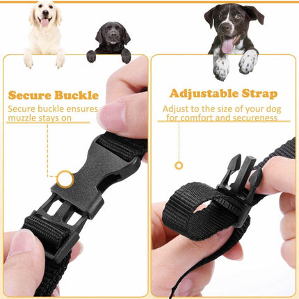 Adjustable Pet Dog Mask Bark Bite Mesh Mouth Muzzle Grooming Anti Stop Chewing - Aimall
