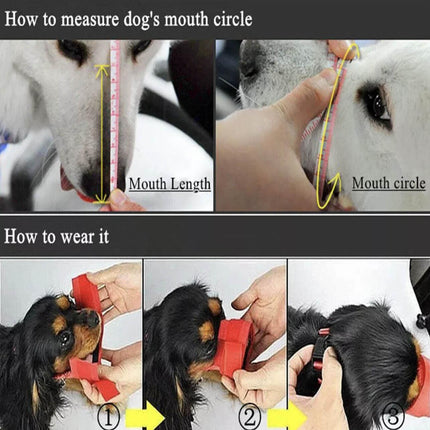 Adjustable Pet Dog Mask Bark Bite Mesh Mouth Muzzle Grooming Anti Stop Chewing - Aimall