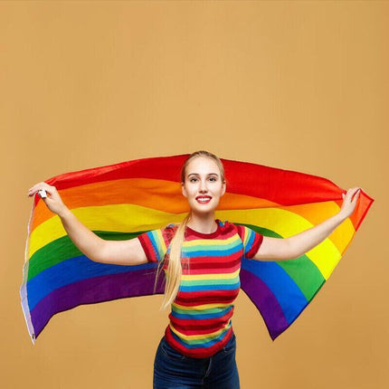 Rainbow Flag Gay Lesbian Pride LGBT Mardi Gras Party Banner Outdoor 150x90cm AU - Aimall